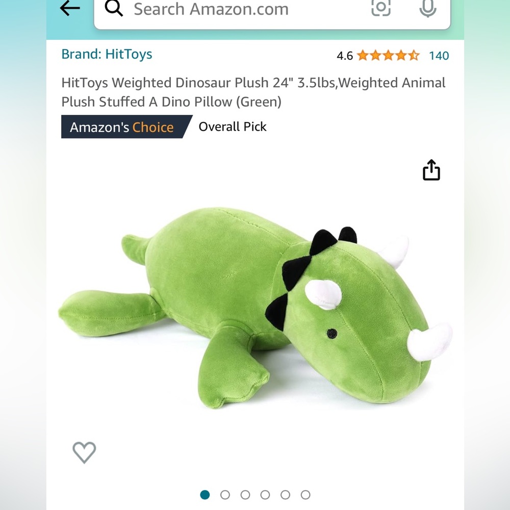 Brand new weighted dinosaur stuffed animal